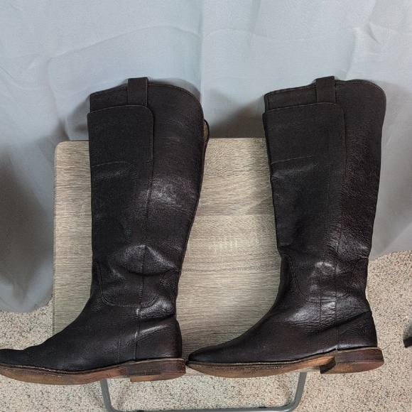 Frye Chocolate Brown Over the Knee Leather Boots. 8.5. - Picture 7 of 16
